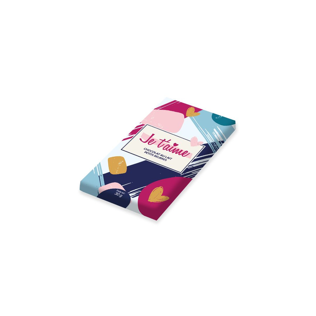 Achat Tablette Je t'aime chocolat au lait et petits beurres en ligne 1 