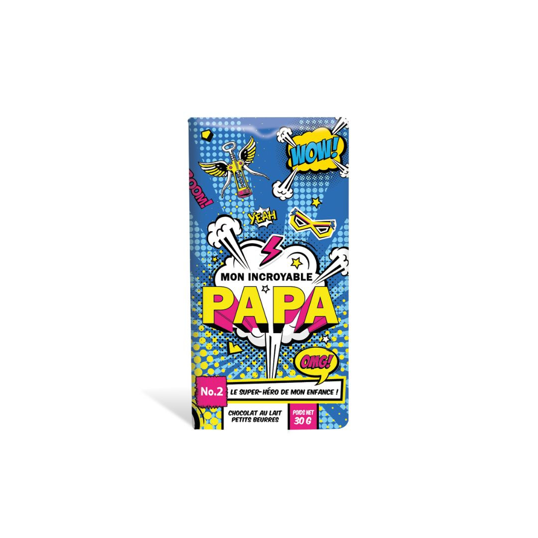 Achat Tablette Mon Incroyable Papa chocolat lait petits beurres en ligne 1 