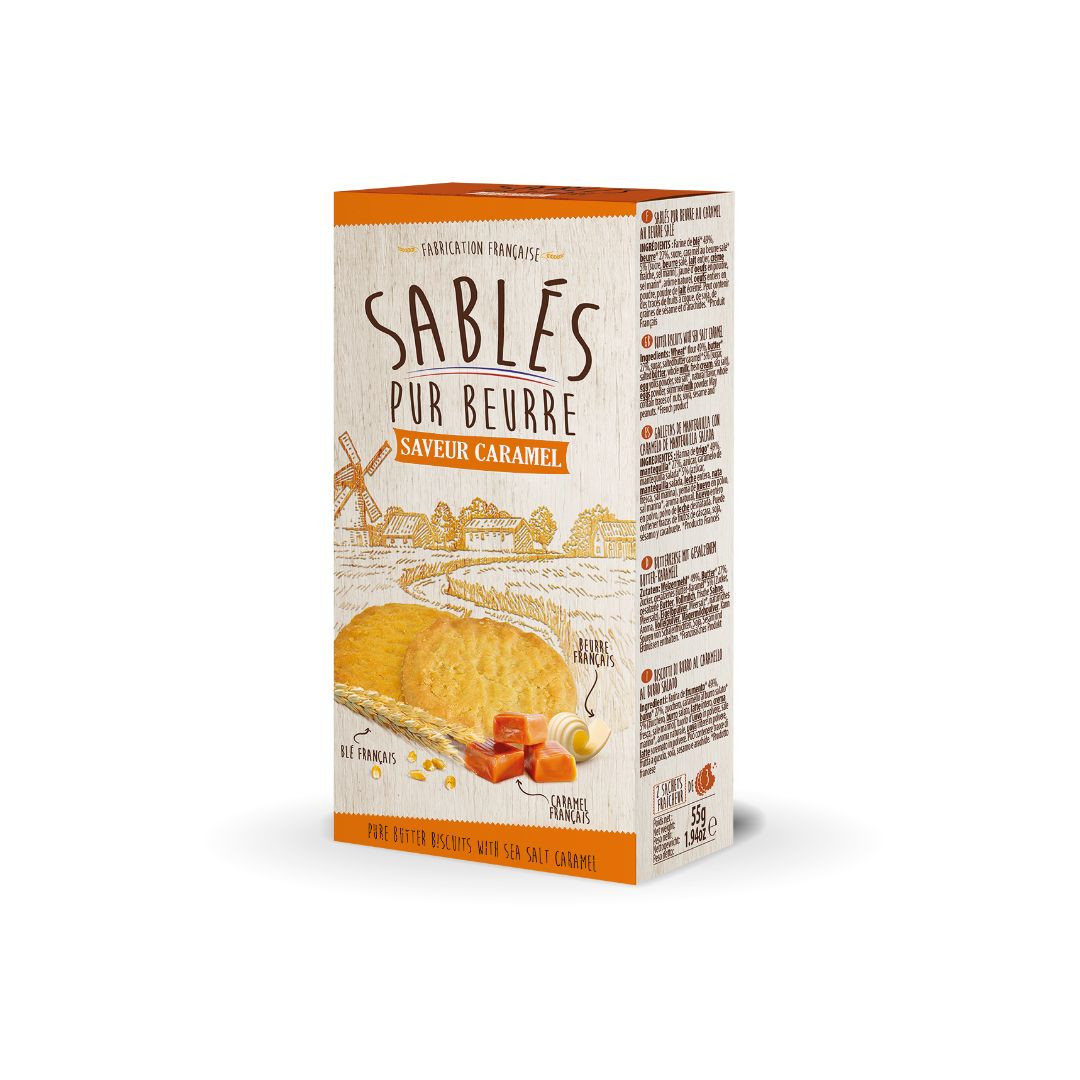 Achat Etui pocket sablés pur beurre saveur caramel en ligne 1 