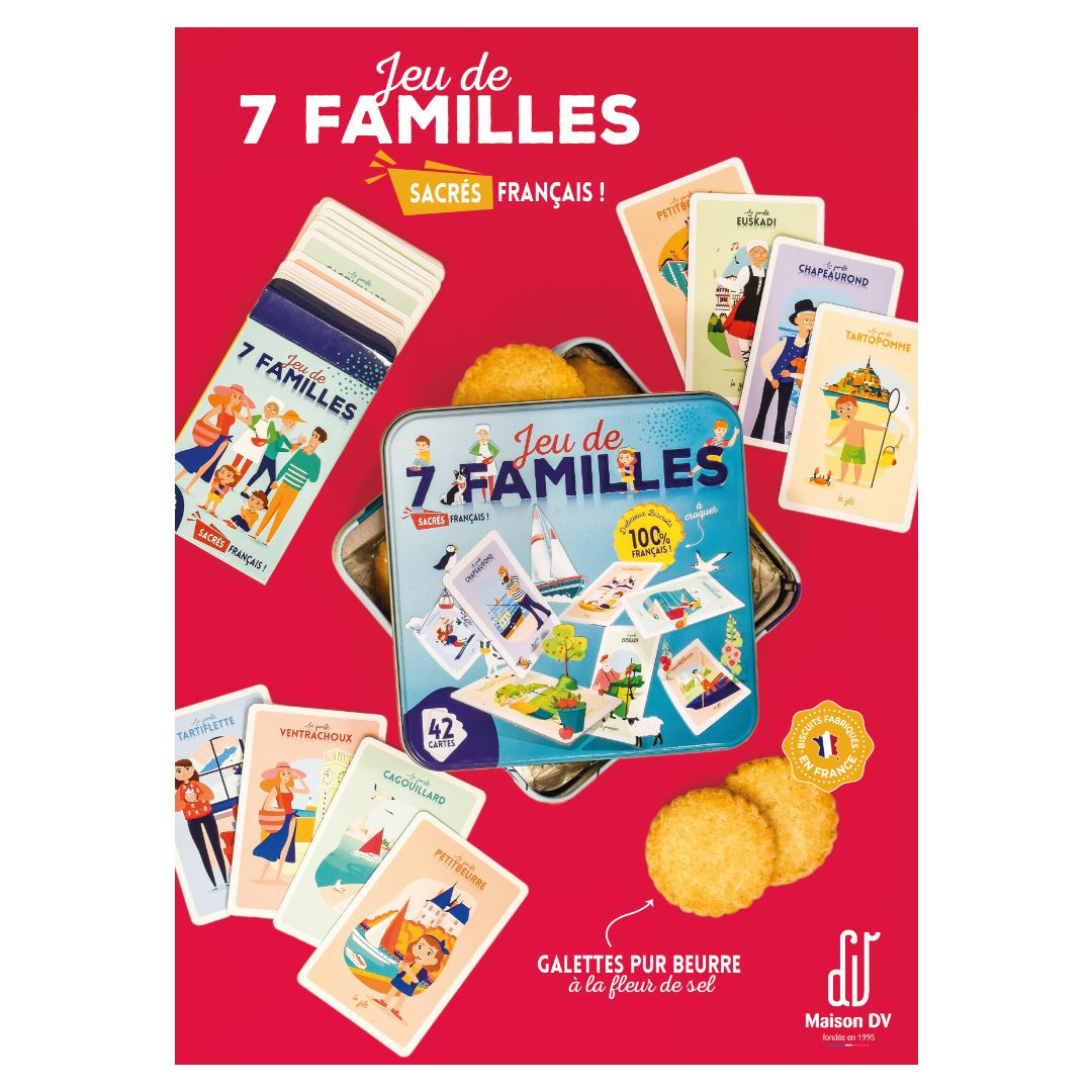 Achat Affiche A4 boîte jeu de 7 familles en ligne 1 