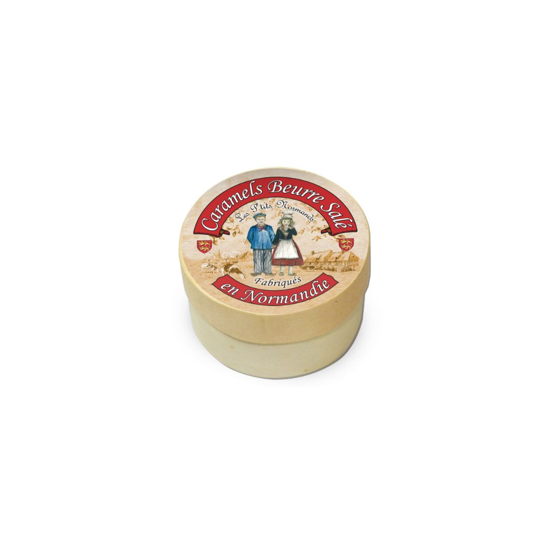 Achat Boîte ronde en bois p'tits normands caramels au beurre salé fabriqués en Normandie en ligne 1 
