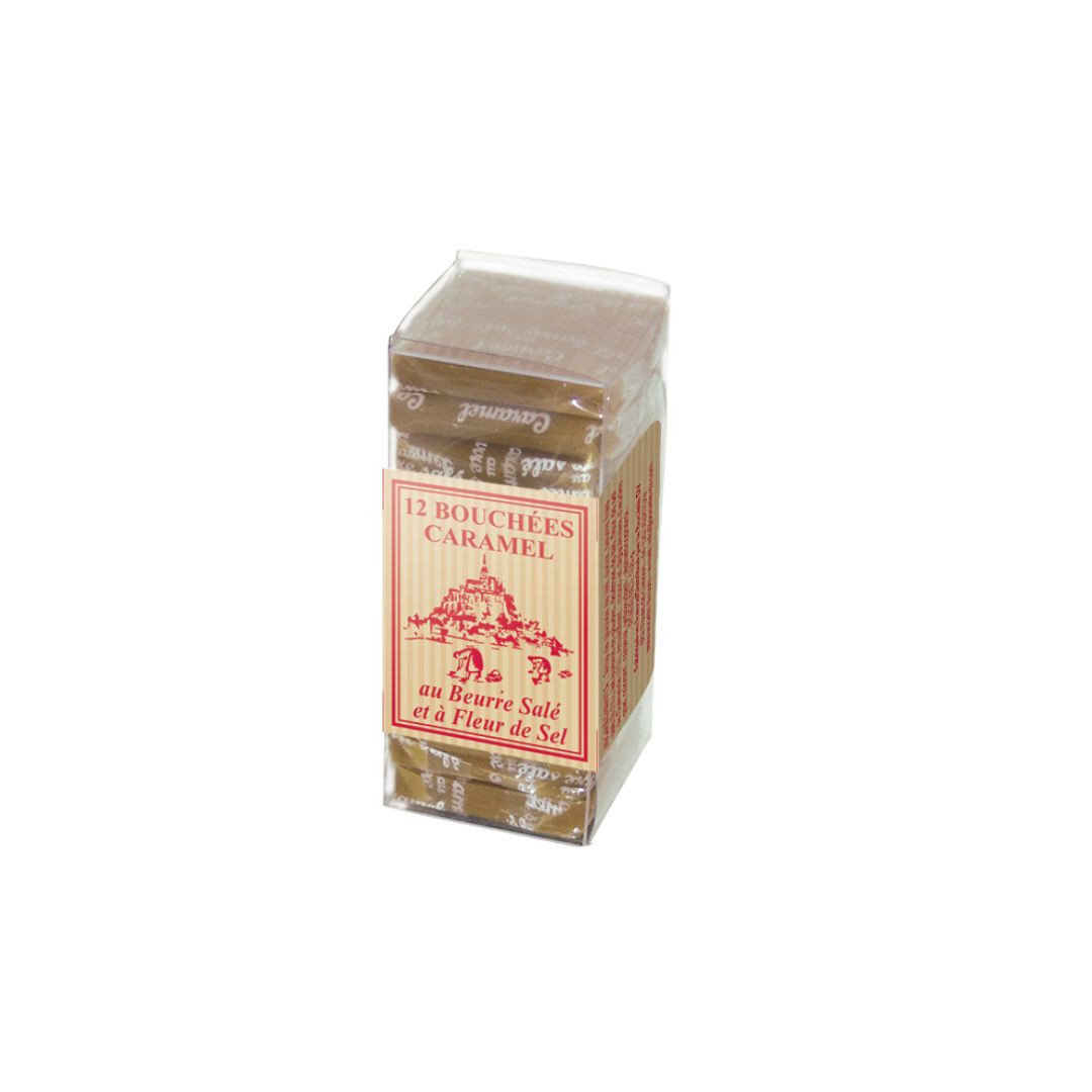 Achat Tubo Mont-Saint-Michel kraft rouge bouchées caramels au beurre salé et à la fleur de sel en ligne 1 