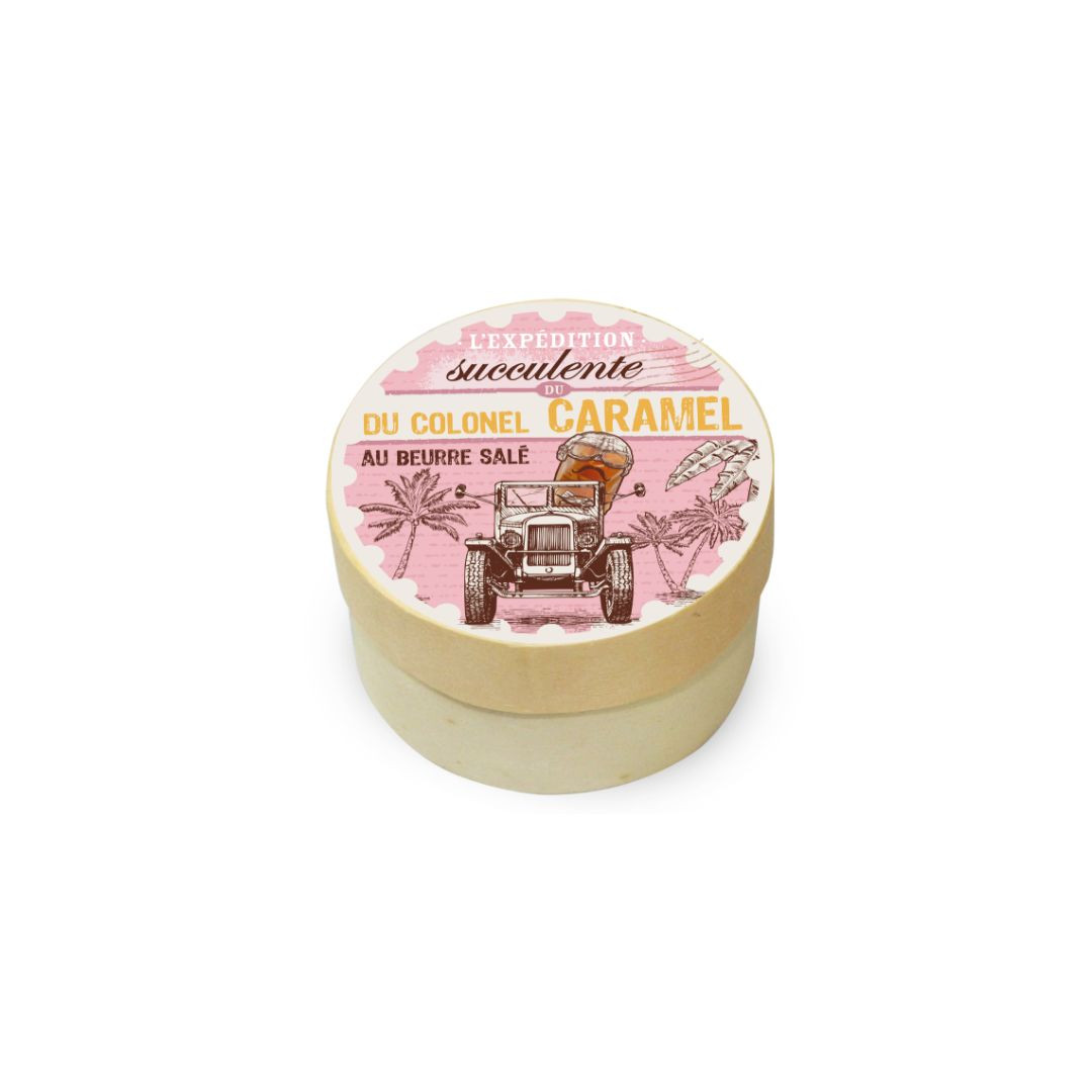 Achat Boîte ronde bois Voyages Gourmands caramels au beurre salé en ligne 1 