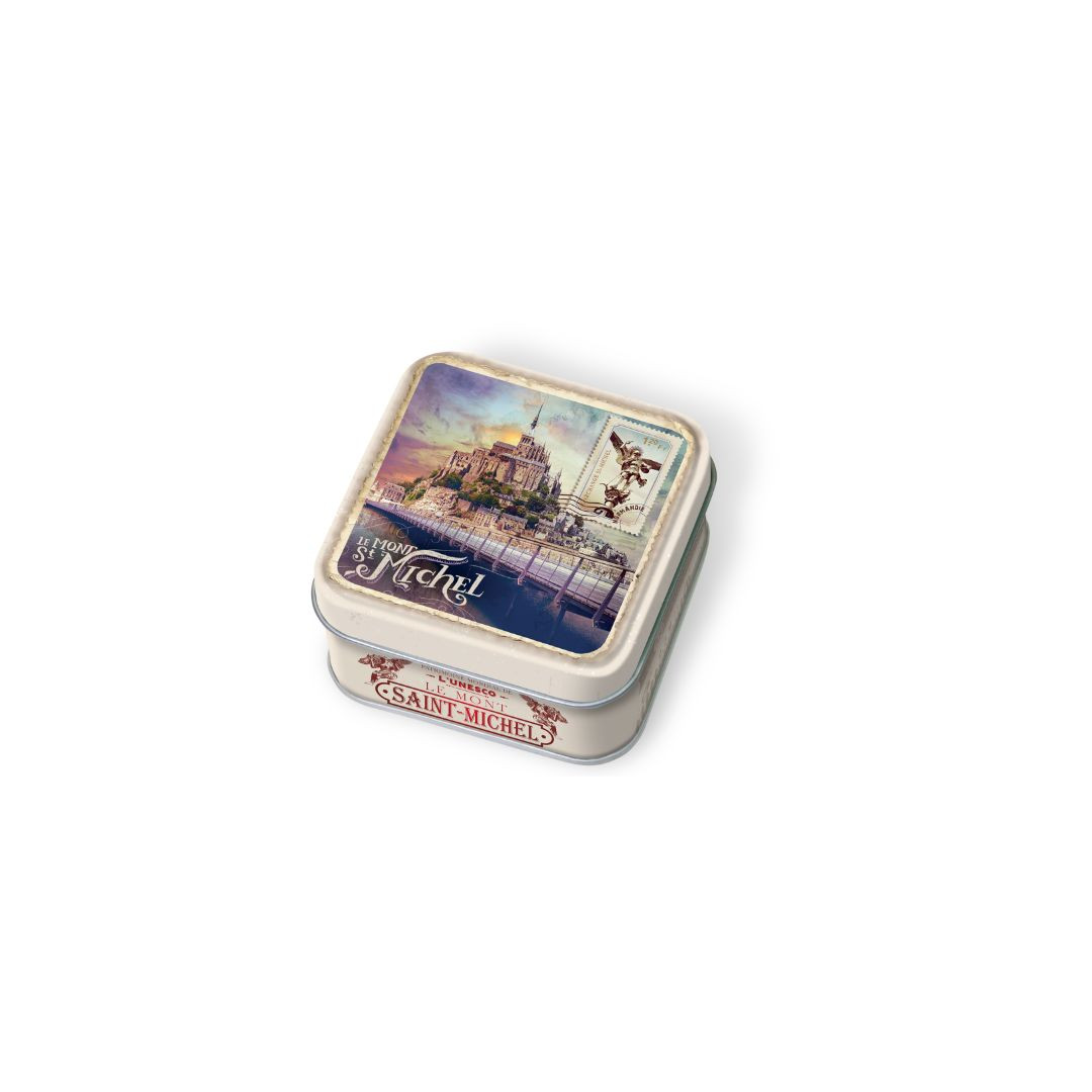 Achat Boîte savon Mont-Saint-Michel vintage passerelle caramels au beurre salé fabriqués en Normandie en ligne 1 