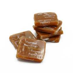 Présentoir petite fleur de sel bouchées au caramel au beurre salé