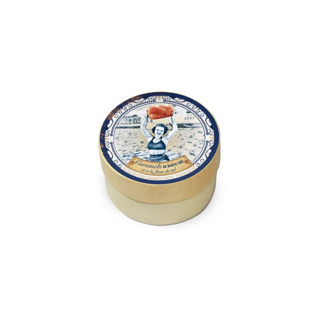 Achat Boite ronde en bois petite fleur de sel caramels au beurre salé en ligne 1 