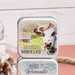 Boîte savon Normandie vintage vachement caramels au beurre salé fabriqués en Normandie
