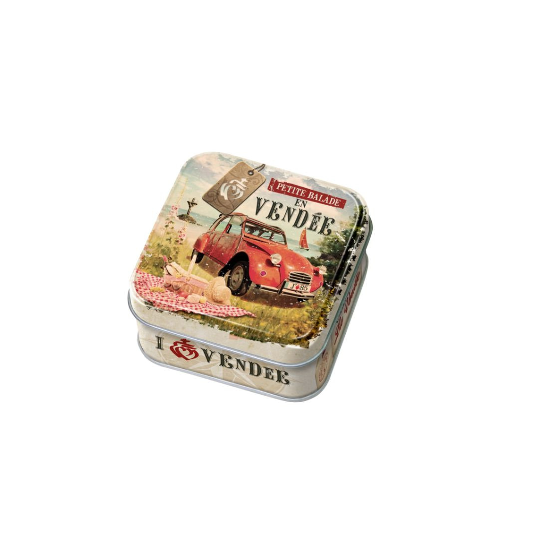 Achat Boîte savon Vendée vintage petite balade en Vendée caramels au beurre salé et à la fleur de sel de Vendée en ligne 1 