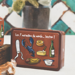 Boîte demi sucrette les 7 merveilles caramels au beurre salé et à la fleur de sel de Bretagne