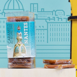 Tubo impression Nantes tour LU bouchées caramels au beurre salé et à la fleur de sel de Guérande