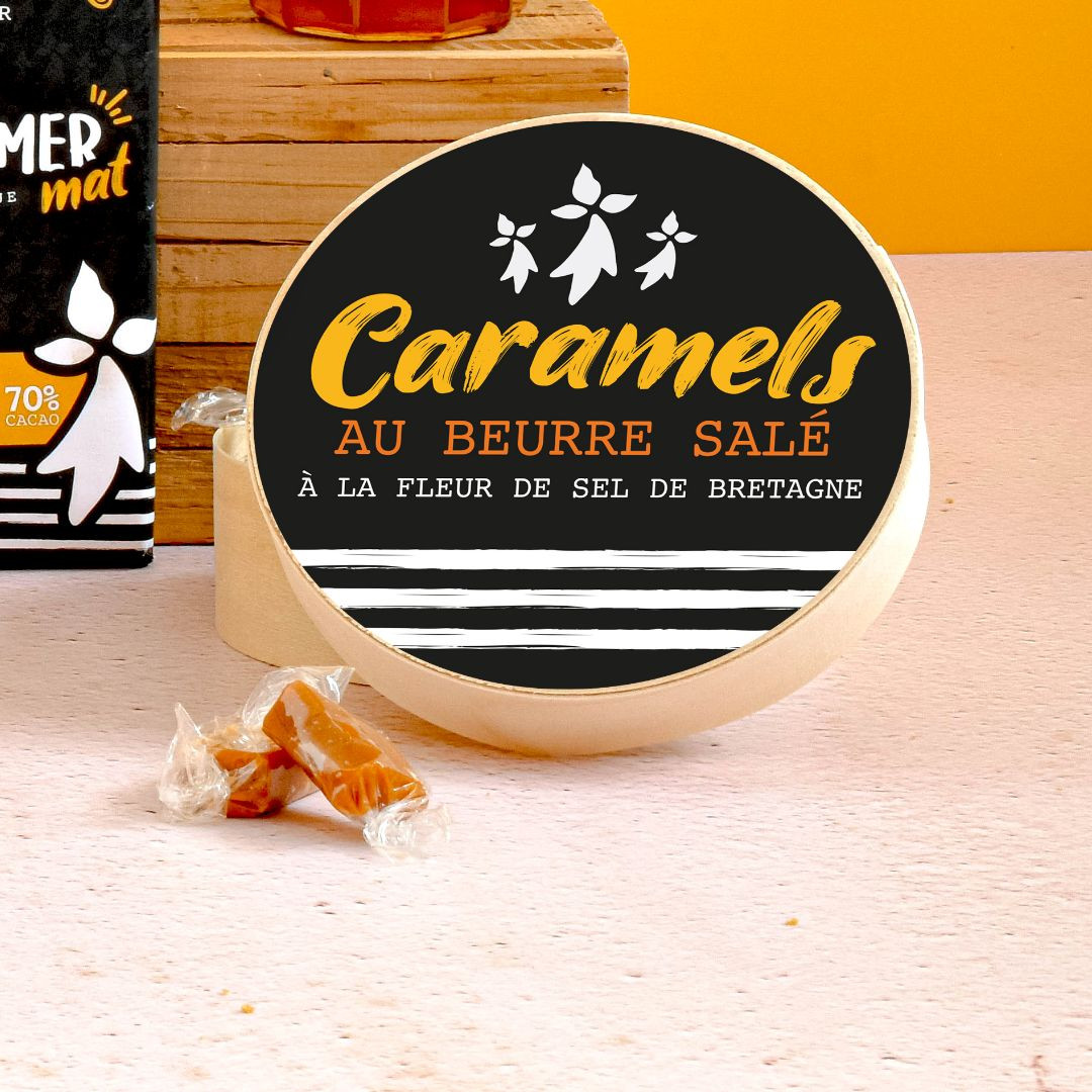 Achat Grande boîte en bois drapeau breton caramels au beurre salé et à la fleur de sel de Bretagne en ligne 3 