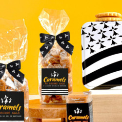 Petit sachet drapeau breton caramels au beurre salé et à la fleur de sel de Bretagne