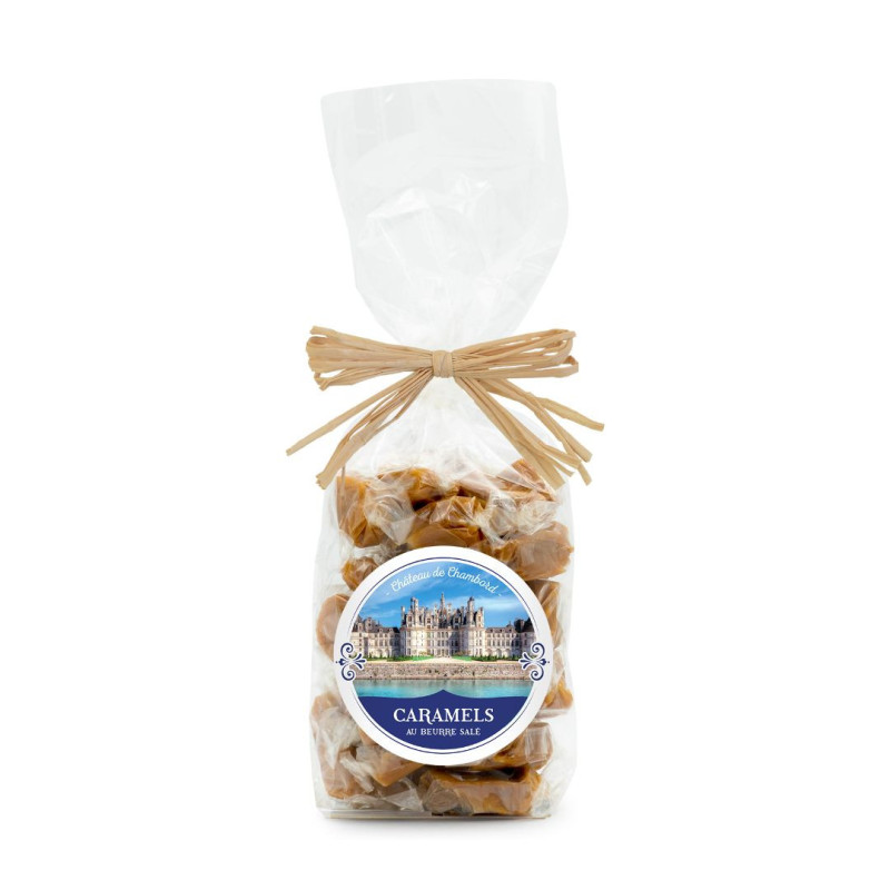 Grand sachet château de Chambord caramels au beurre salé et à la fleur de sel Guérande