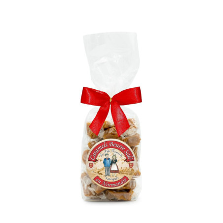 Grand sachet p'tits normands caramels au beurre salé fabriqués en Normandie