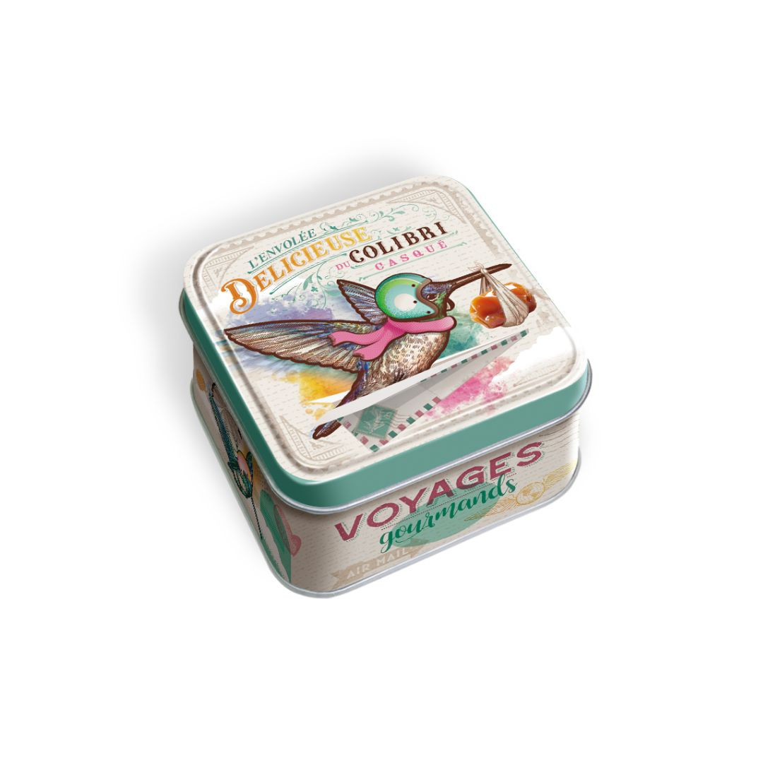 Achat Boîte mini carrée colibri Voyages Gourmands caramels au beurre salé en ligne 1 