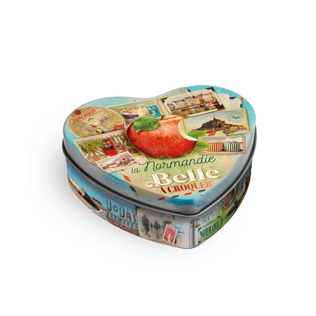 Achat Boîte cœur Normandie vintage caramels durs en ligne 1 
