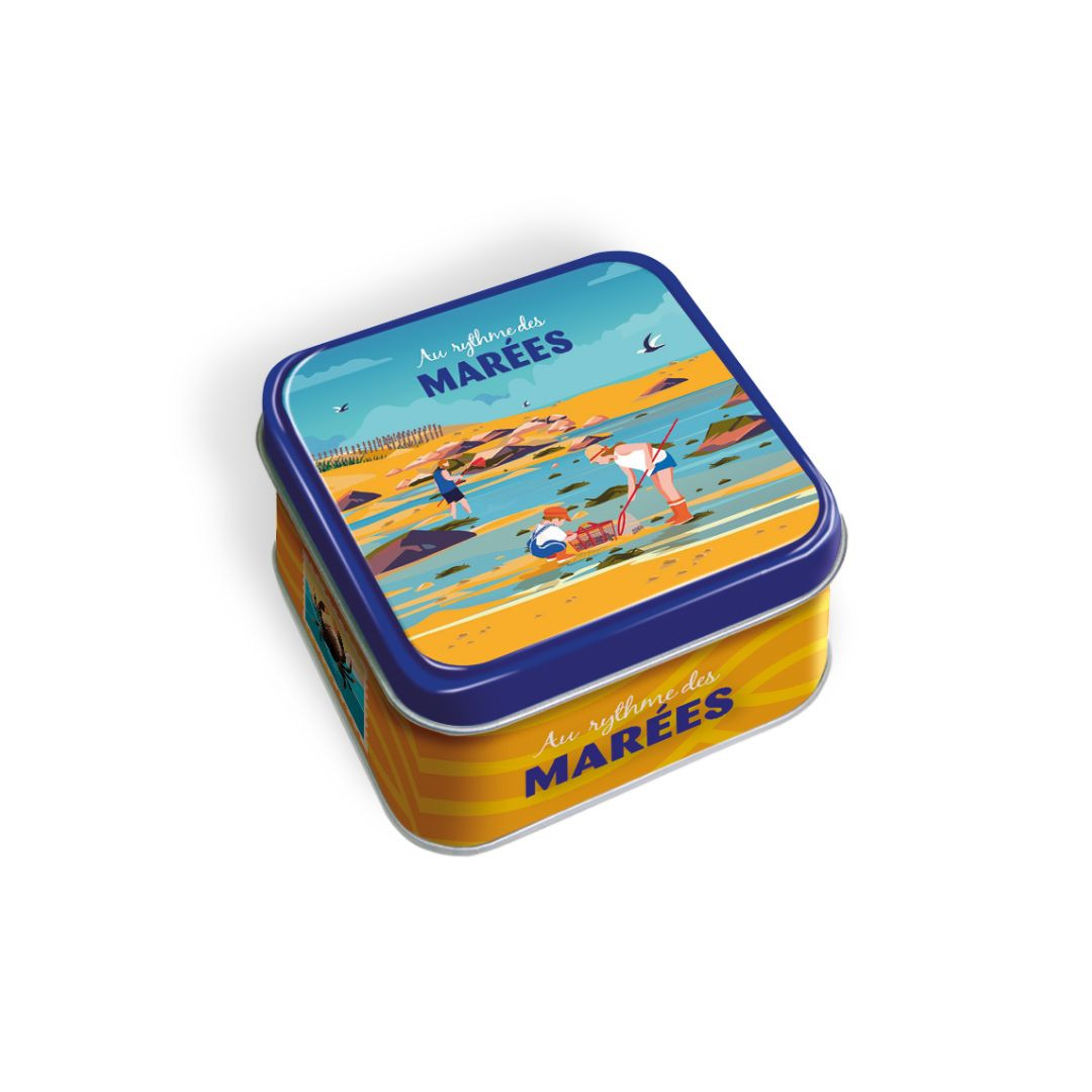 Achat Boîte mini carrée "au rythme des marées" caramels au beurre salé en ligne 1 