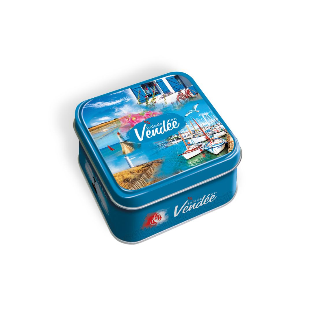 Achat Boîte mini carrée multivue vendée caramel au beurre salé et à la fleur de sel de Vendée en ligne 1 
