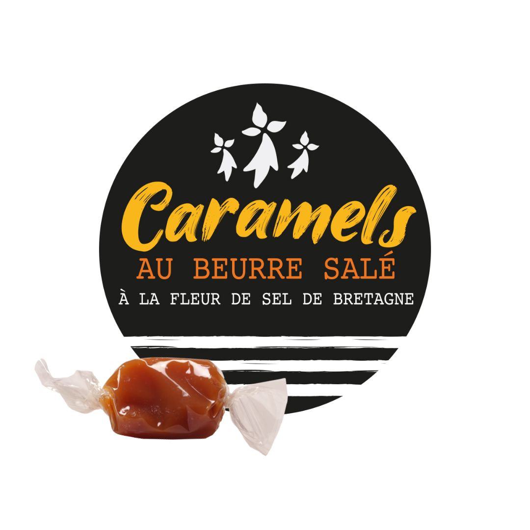 Achat Vrac Caramels au beurre salé et à la fleur de sel de Guérande + étiquette ronde drapeau breton en ligne 1 