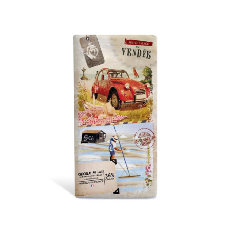 Tablette Vendée vintage chocolat au lait feuillantine 36% de cacao