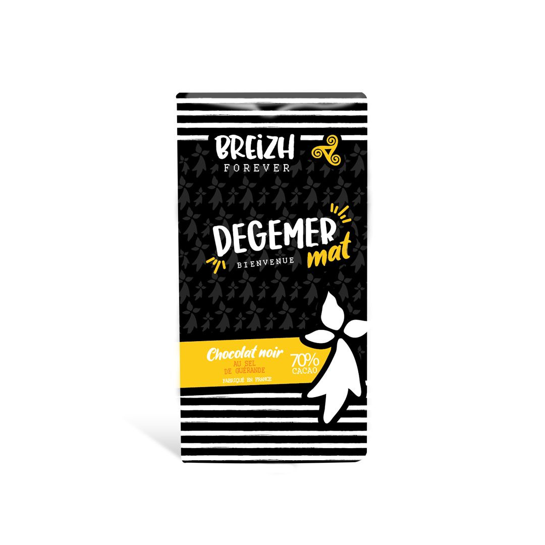 Achat Tablette drapeau breton chocolat noir 70% au sel de Guérande en ligne 1 