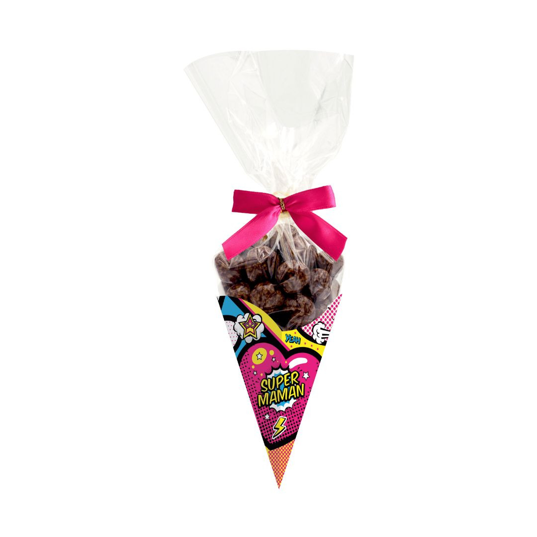 Achat Cône Super Maman assortiment billes chocolat croustillant lait blanc et noir en ligne 1 