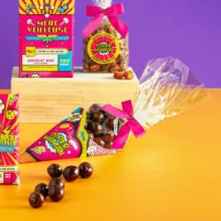 Cône Super Maman assortiments billes chocolat croustillant lait blanc et noir