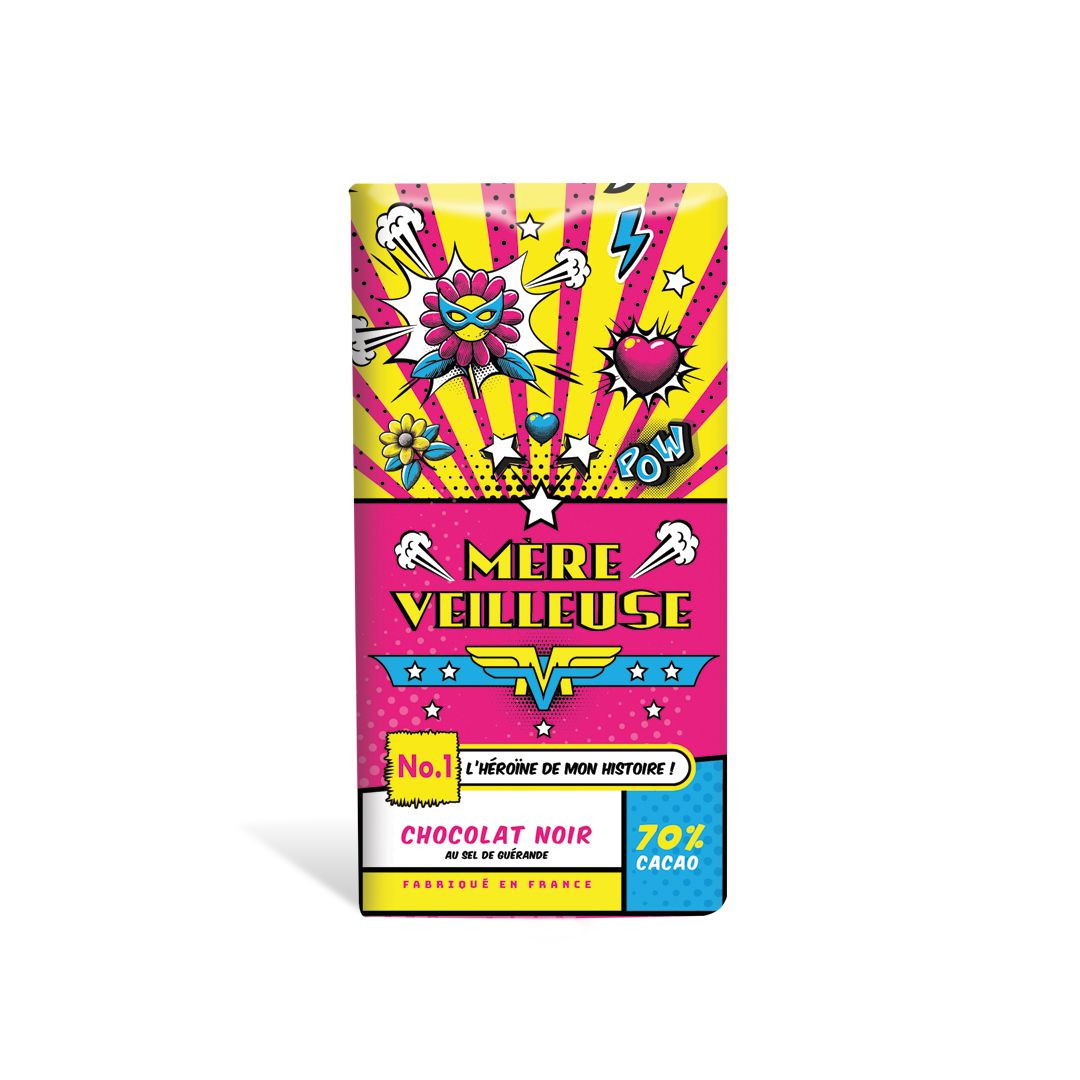 Achat Tablette Mèreveilleuse chocolat noir au sel de Guérande 70% cacao en ligne 1 