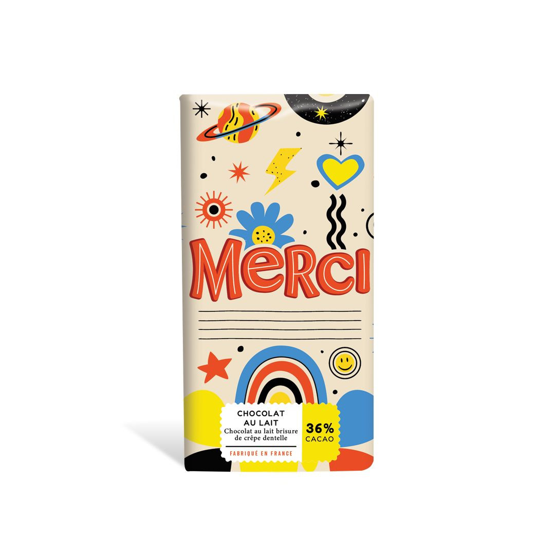 Achat Tablette Merci chocolat lait crêpe dentelle 36% cacao en ligne 1 