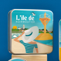 Boîte carrée L'île de Noirmoutier galettes vendéennes