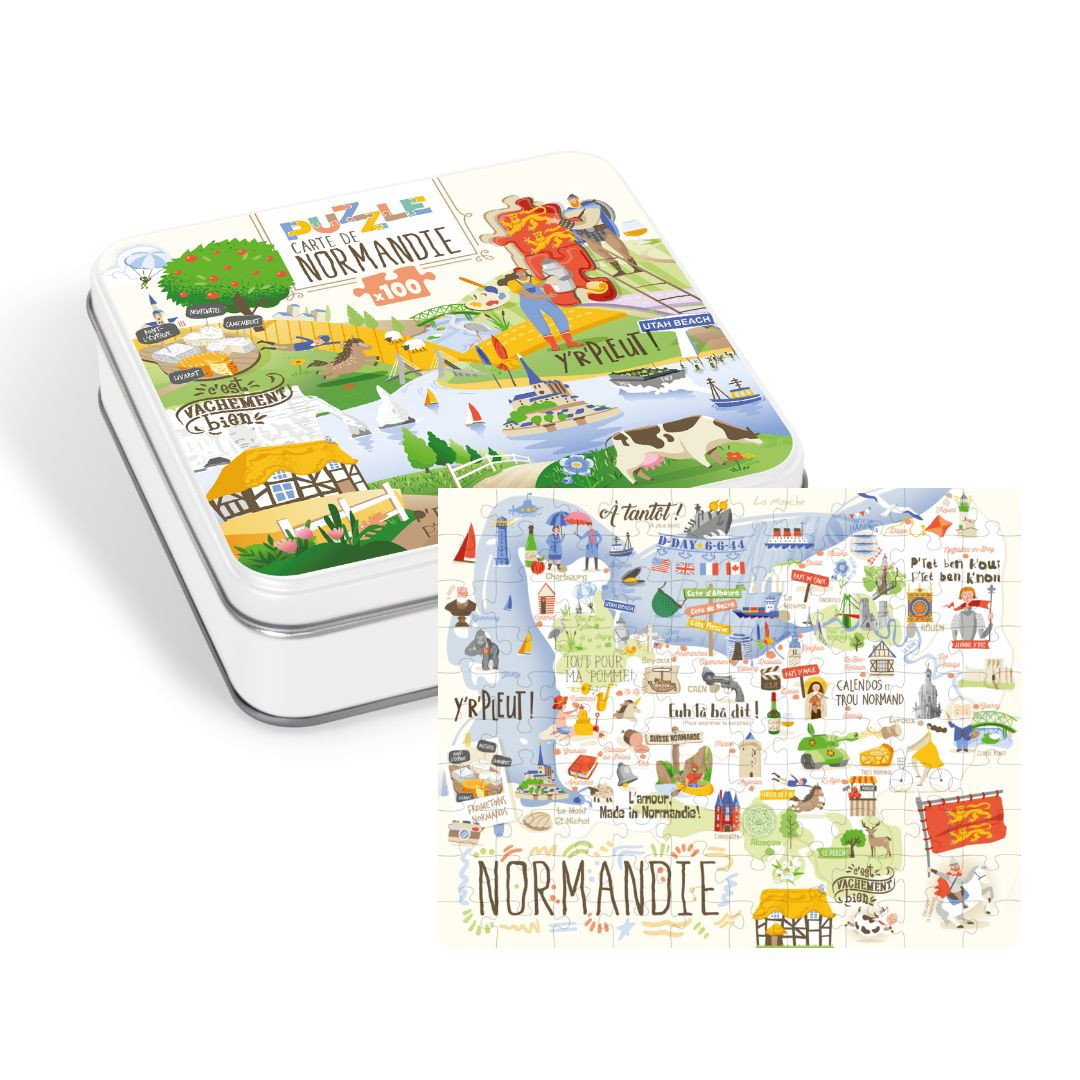 Achat Boîte carrée puzzle sablés normands en ligne 1 