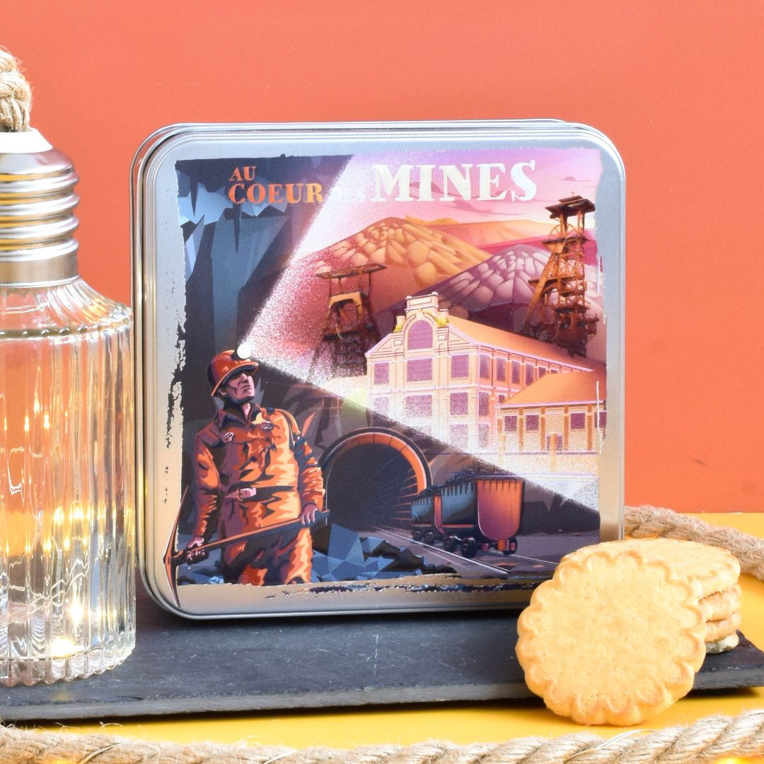 Achat Boîte carrée terrils et mineurs galettes pur beurre à la fleur de sel en ligne 3 
