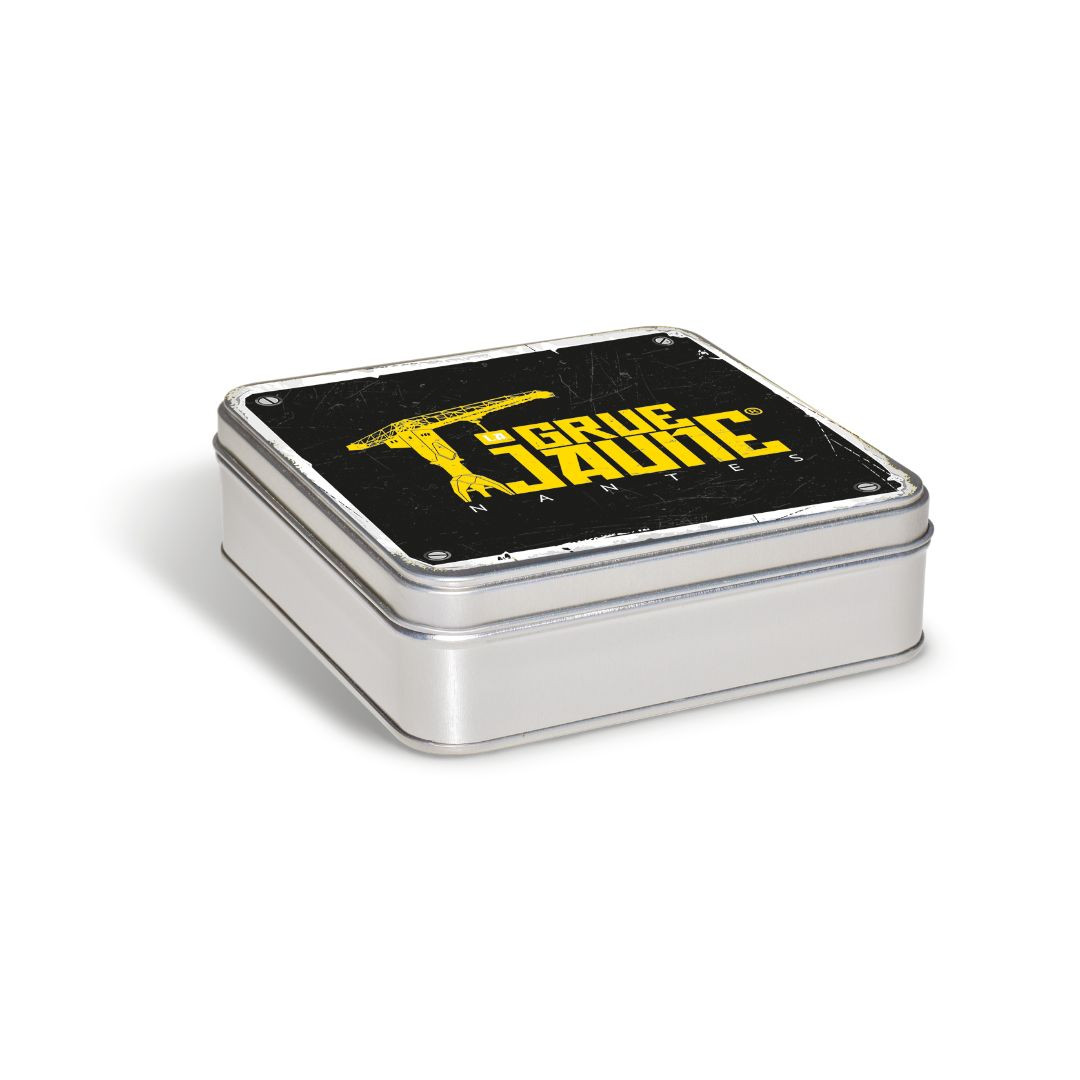 Achat Boîte carrée grue jaune galettes pur beurre à la fleur de sel de Guérande en ligne 1 