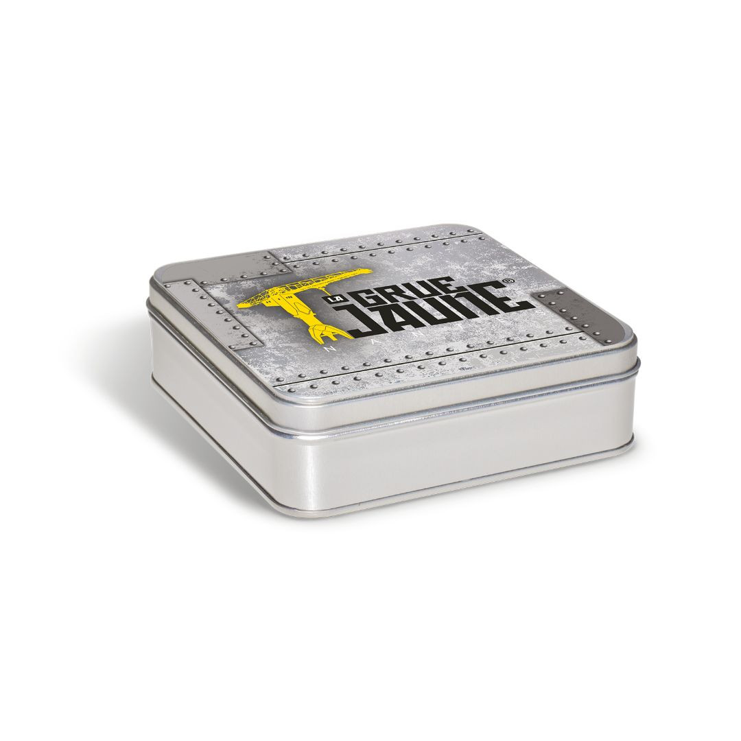 Achat Boîte carrée grue jaune argent galettes pur beurre à la fleur de sel de Guérande en ligne 1 