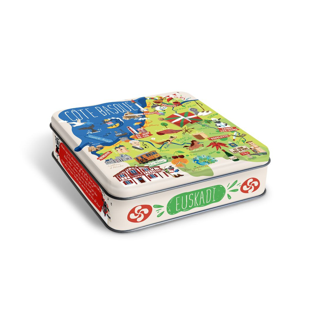 Achat Boîte carrée carte Côte Basque galettes nature en ligne 1 