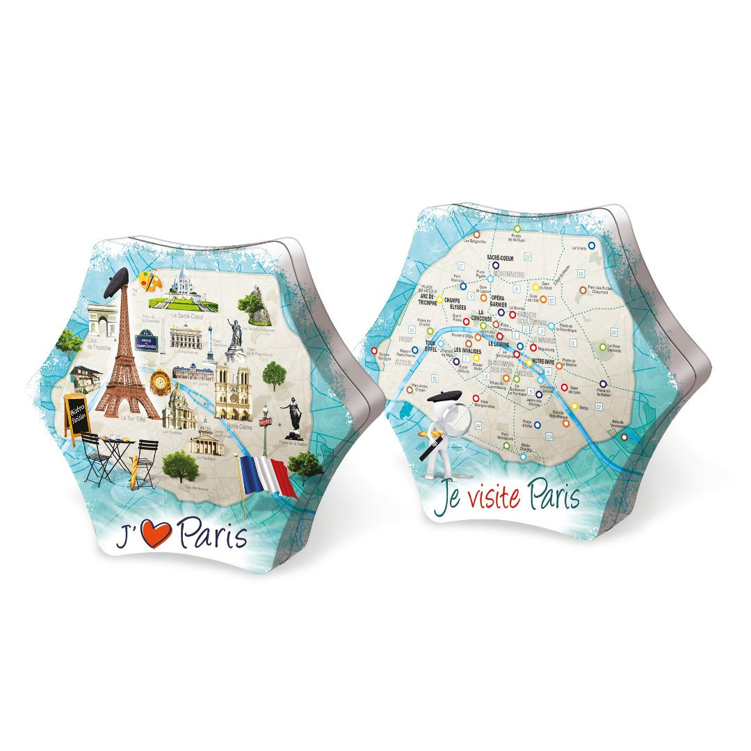 Achat Boîte hexagonale carte de Paris sablés pur beurre en ligne 1 