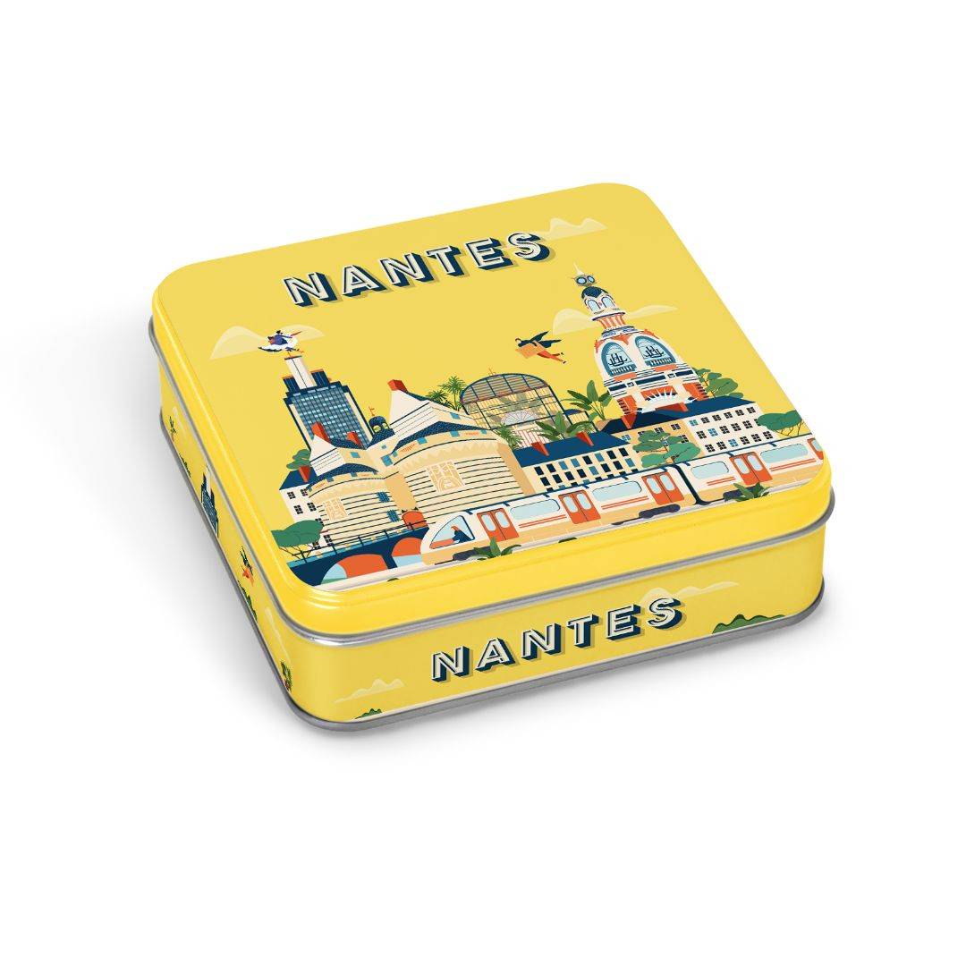 Achat Boîte carrée tour à Nantes galettes pur beurre à la fleur de sel en ligne 1 