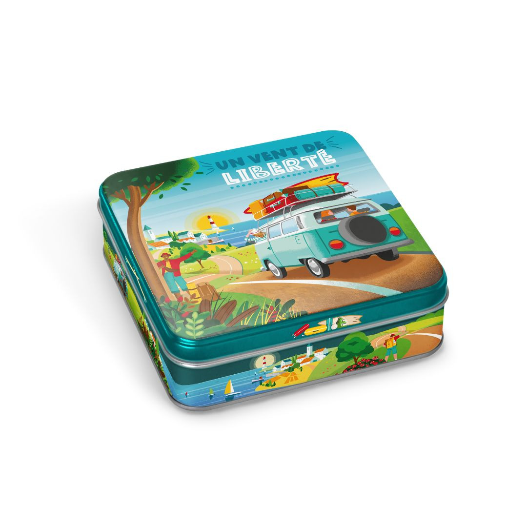 Achat Boîte carrée vacances en van galettes pur beurre en ligne 1 