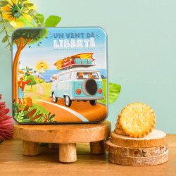 Boîte carrée vacances en van galettes pur beurre