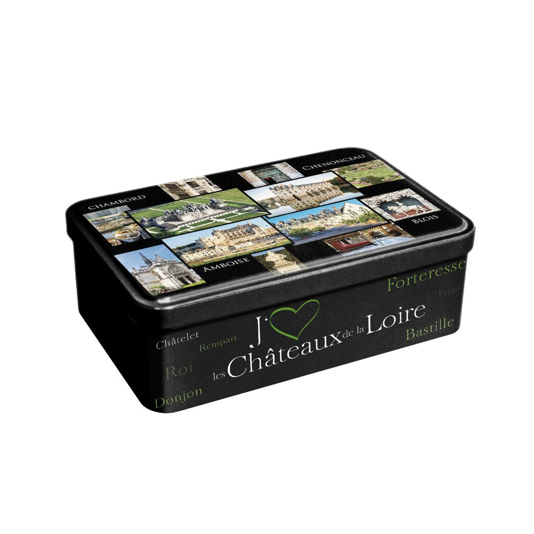 Achat Boîte sucre j'aime les châteaux de la Loire assortiment palets et galettes en ligne 1 