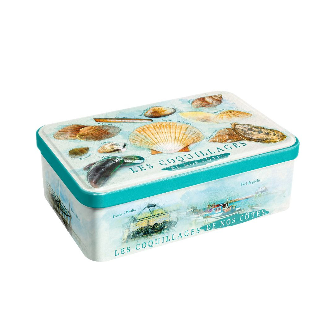 Achat Boîte sucre coquillages de nos côtes assortiment palets et galettes en ligne 1 