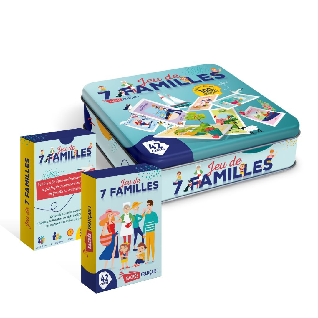 Achat Boîte carrée jeu de 7 familles galettes pur beurre en ligne 1 