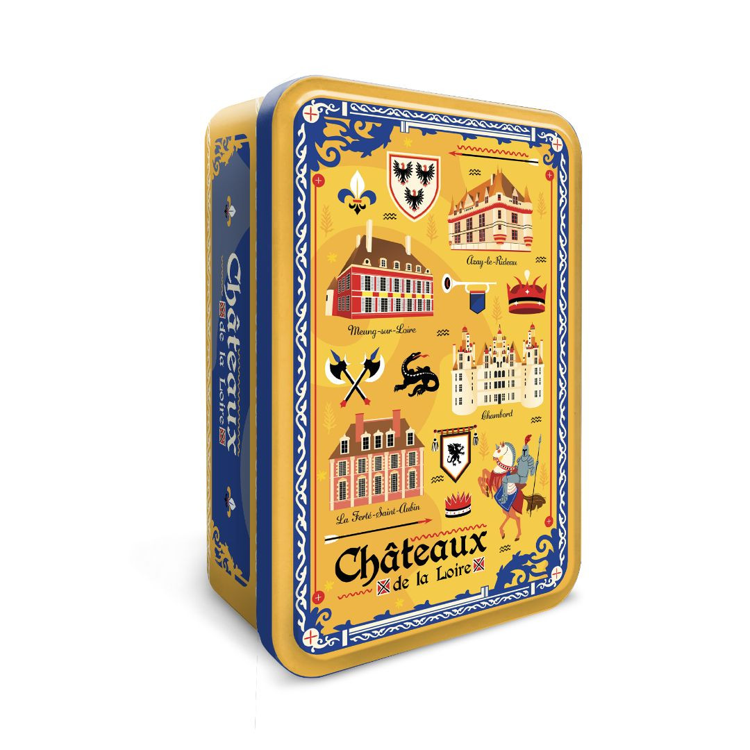 Achat Boîte sucre multivues illustration chateaux assortiment palets et galettes en ligne 1 