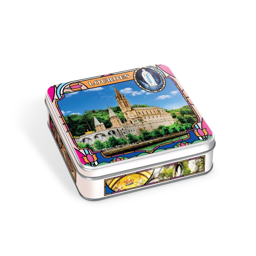 Achat Boîte carrée Lourdes grotte galettes fabriquées en Nouvelle Aquitaine en ligne 1 