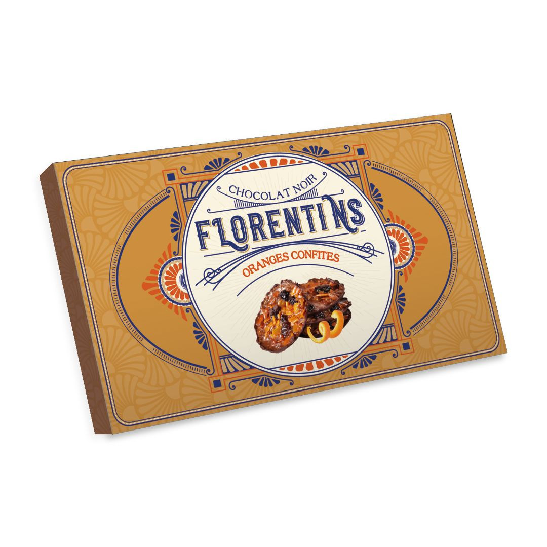 Achat Etui douze florentins chocolat noir orange en ligne 1 