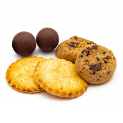 Boîte ronde assortiment galettes pur beurre, mini cookies, et papillotes