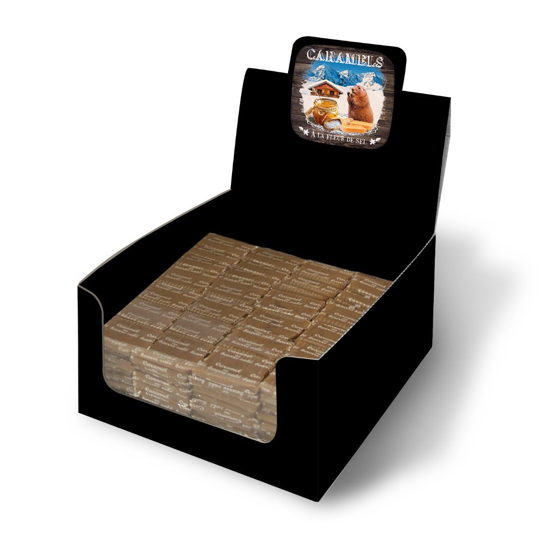 Achat Présentoir chalet-chamois bouchées caramels au beurre salé et à la fleur de sel en ligne 1 