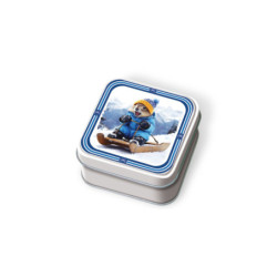 Boîte savon marmotte en luge caramels au beurre salé et fleur de sel