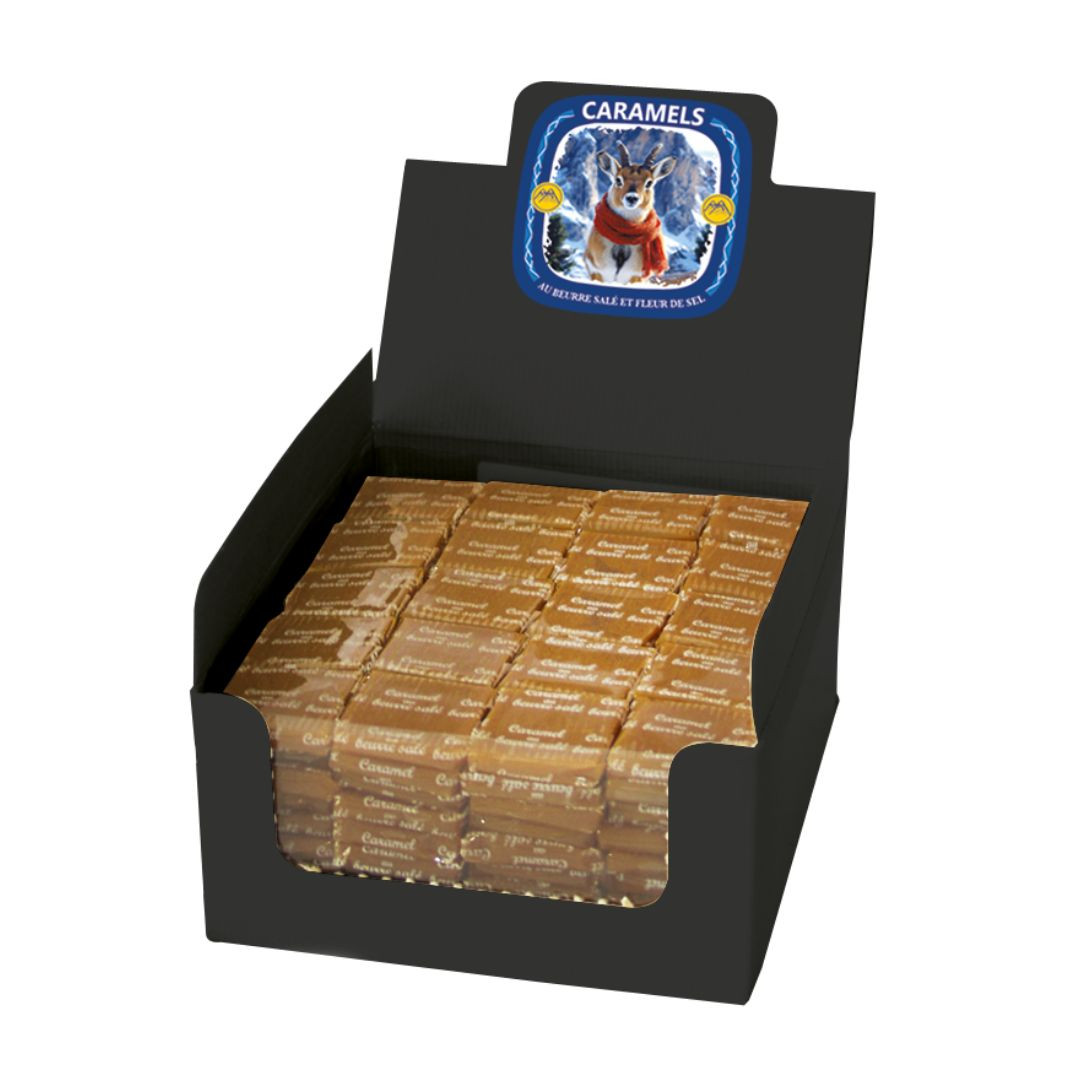 Achat Présentoir chalet-chamois bouchées caramels au beurre salé et à la fleur de sel en ligne 1 