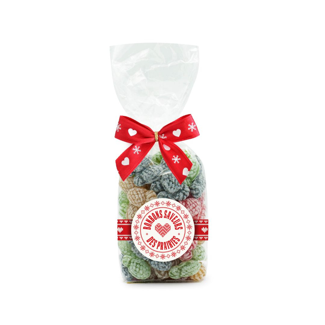 Achat Sachet collection cœur rouge bonbons sucre cuit aux saveurs des prairies en ligne 1 